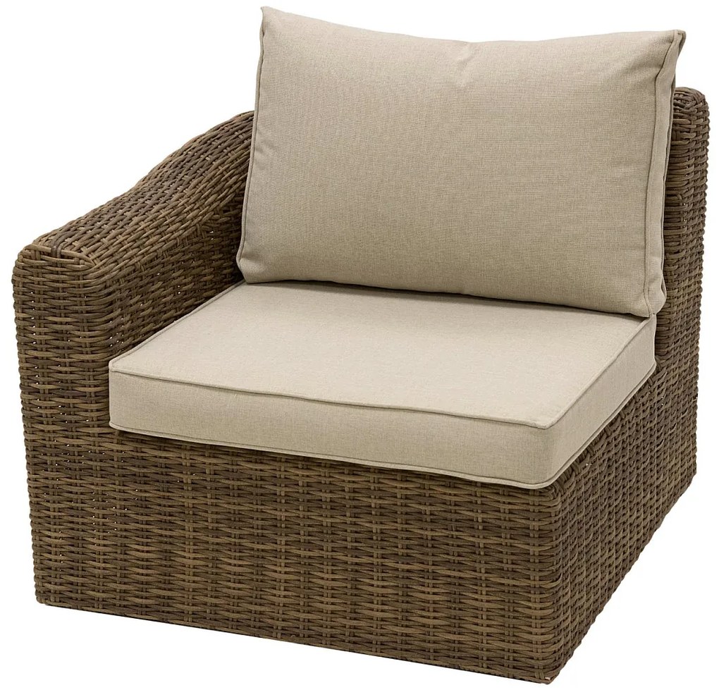 Rattanowy zestaw modułowy BORNEO LUXURY dla 7 osób (brązowy)