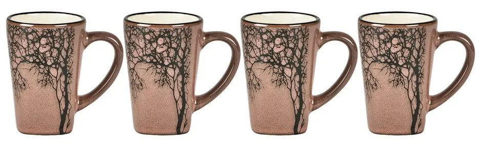 Jasnoróżowe kamionkowe kubki na espresso zestaw 4 szt. 100 ml Hela – Villa Collection