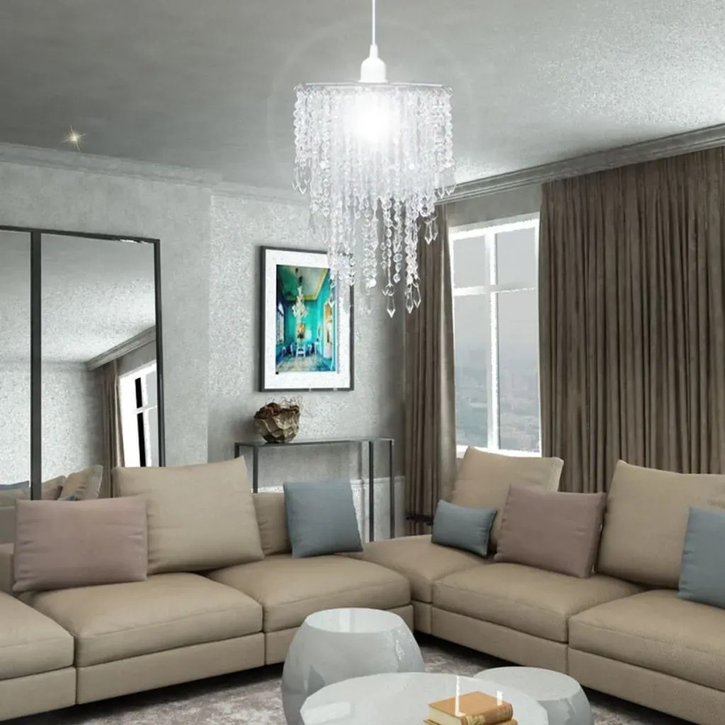 Okrągła kryształowa lampa wisząca - E-986 E7-T87