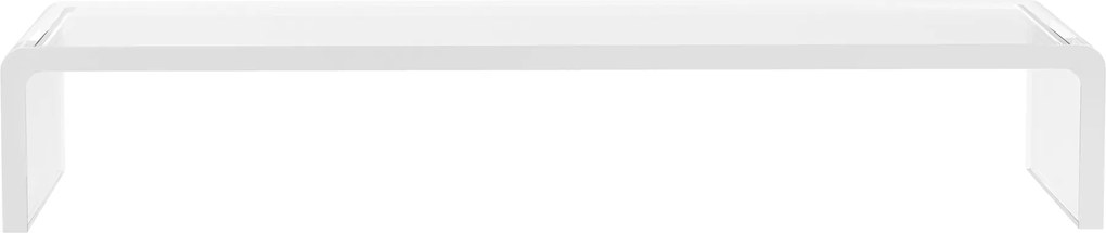 HOMCOM Podstawka pod monitor TV akrylowa przezroczysta elegancka 53x19x9cm | Aosom PL