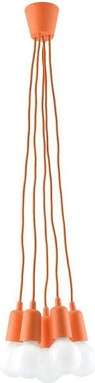 Lampa wisząca DIEGO 5 pomarańczowa