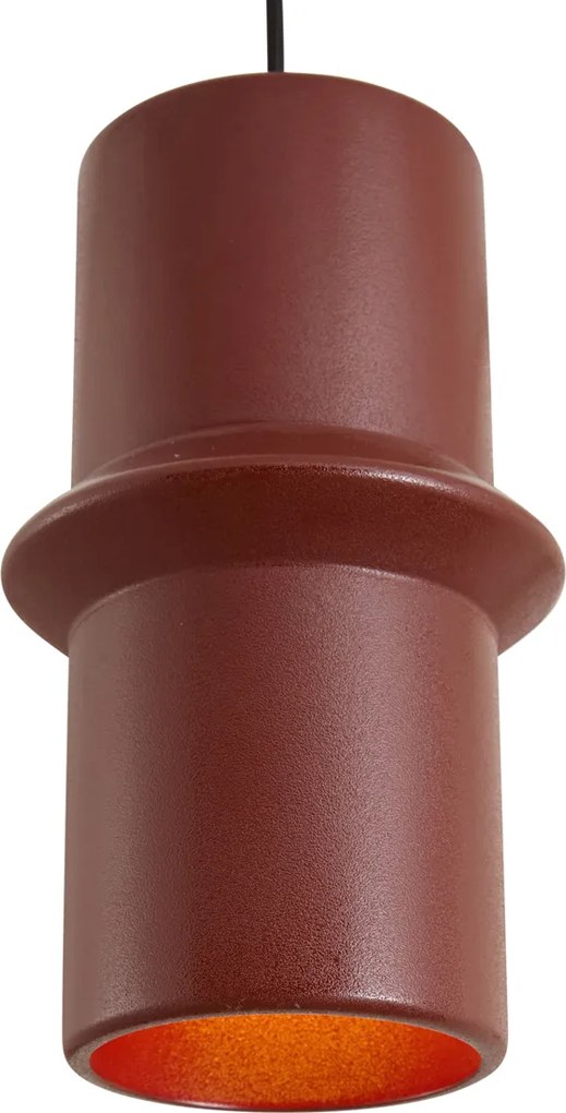 Retro Lampa Wisząca Czerwona z Czarnymi 3-punktami Światła - Monti