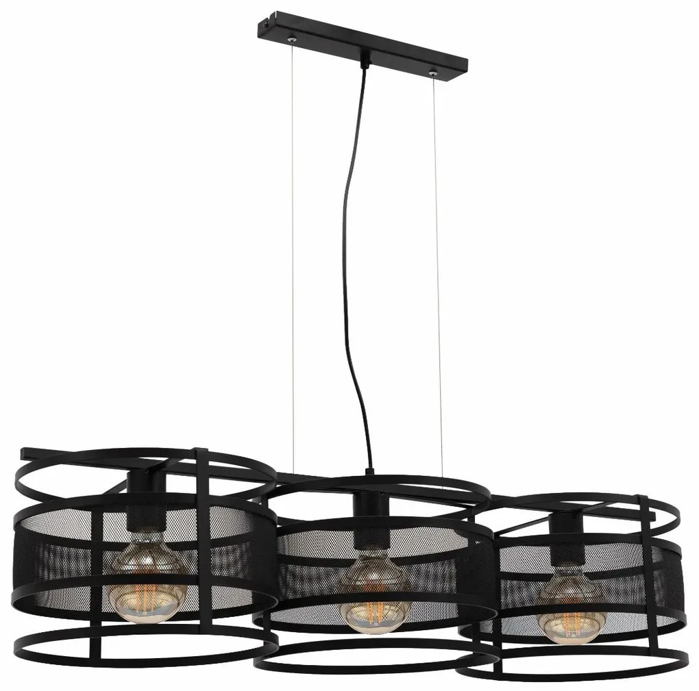 Lampa wisząca GORMAR czarna ELTAP