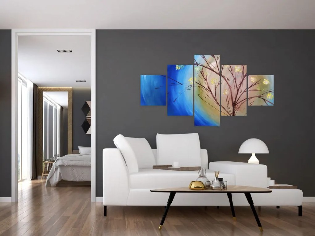 Obraz - Drzewo zakrywające słońce (125x70 cm)