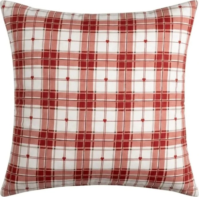 Flanelowa poszewka na poduszkę TARTAN HEART 45x45 cm, kolorowa