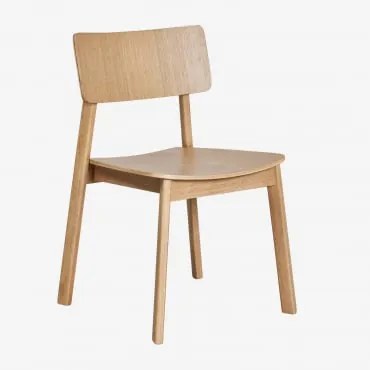 Zestaw 4 Drewnianych Krzeseł Jadalnianych Gilda Naturalna & Naturalna - Sklum