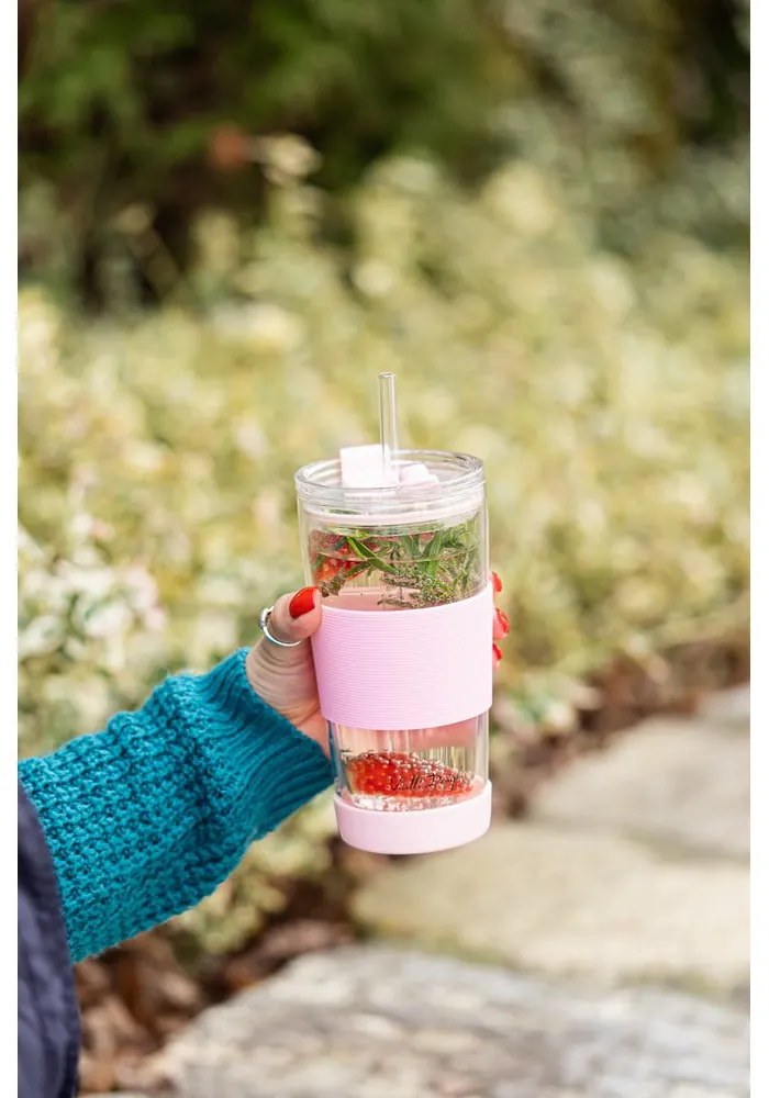 Różowy kubek termiczny 600 ml Fuori – Vialli Design