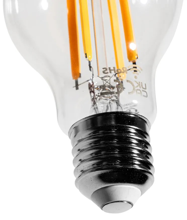 Zestaw 5 inteligentnych żarówek LED E27 z regulacją Kelvin A60 Przezroczyste 7W 806 lm 1800-3000K