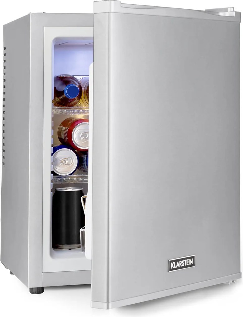 Klarstein Happy Hour 55cm 33L Mini Lodówka na Napoje Srebrny