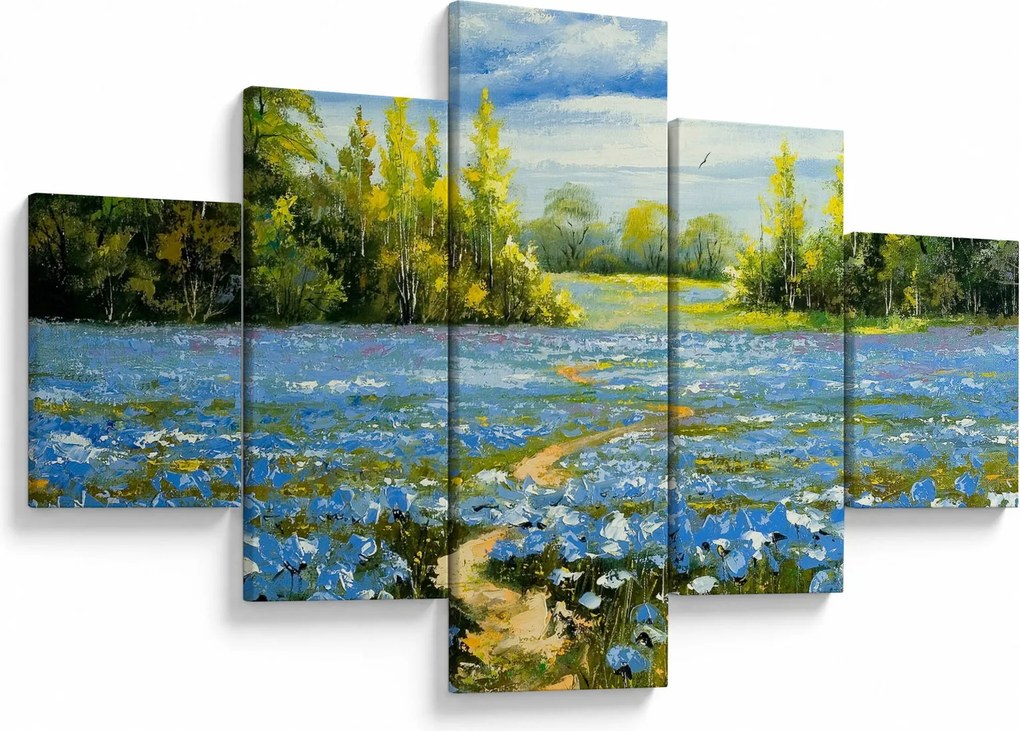 Obraz - Ścieżka w polu, obraz olejny (125x70 cm)
