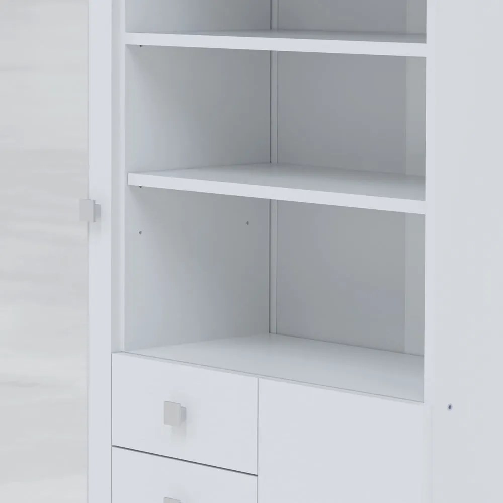 Biała szafka łazienkowa 90x182 cm Combi – TemaHome