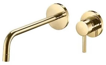 Paffoni - bateria umywalkowa podtynkowa LIGHT złota