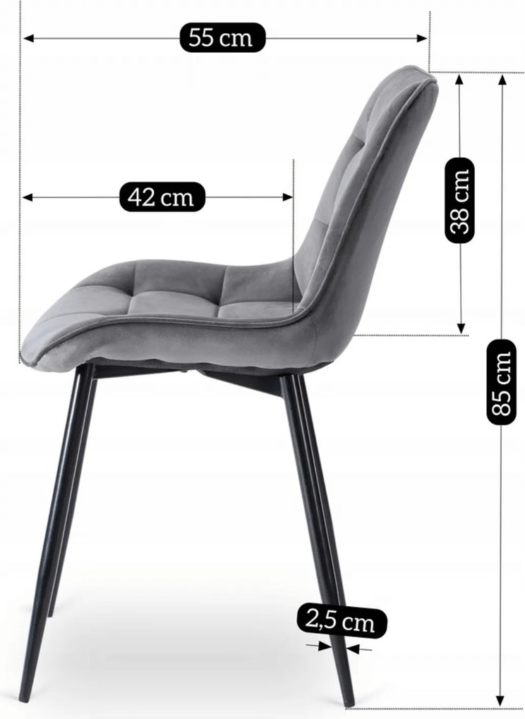 Zestaw Stół Okrągły Rozkładany HARRY 102-142 cm Dąb Artisan/Czarny i 6 Krzeseł Tapicerowanych CHRIS Szarych Nowoczesnych