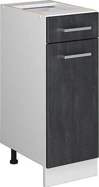 Szafka dolna do kuchni czarny beton 30x46x81.6 r-line