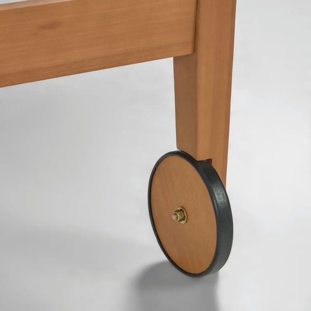 Beżowy drewniany regulowany leżak ogrodowy Caterin – Kave Home