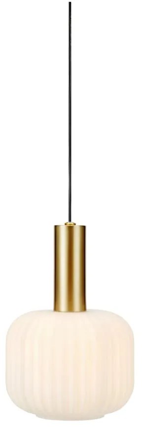 Czarna/w kolorze złota lampa wisząca ze szklanym kloszem Sober – Markslöjd