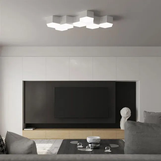Biały minimalistyczny plafon 15,5 cm - S749-Almos