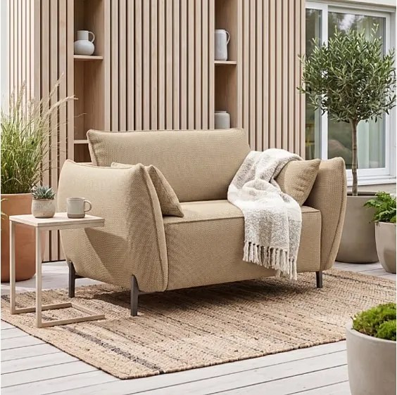 Fotel ogrodowy GARDEN w tkaninie odpornej na warunki atmosferyczne Kanaria 7005 brązowy