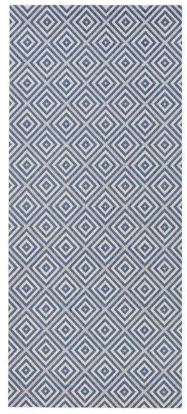 Niebieski chodnik odpowiedni na zewnątrz NORTHRUGS Karo, 80x200 cm