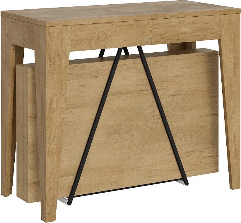 Konsola rozkładana 90x42/198 cm Zima Small dąb naturalny