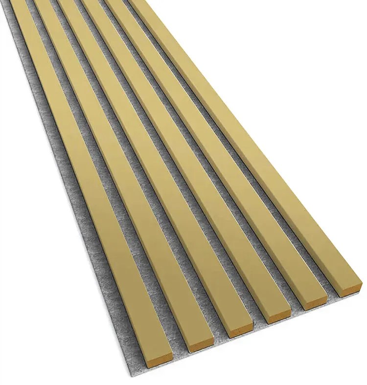 Akustyczne panele lamelowe 2 szt. złoty połysk A6-G10