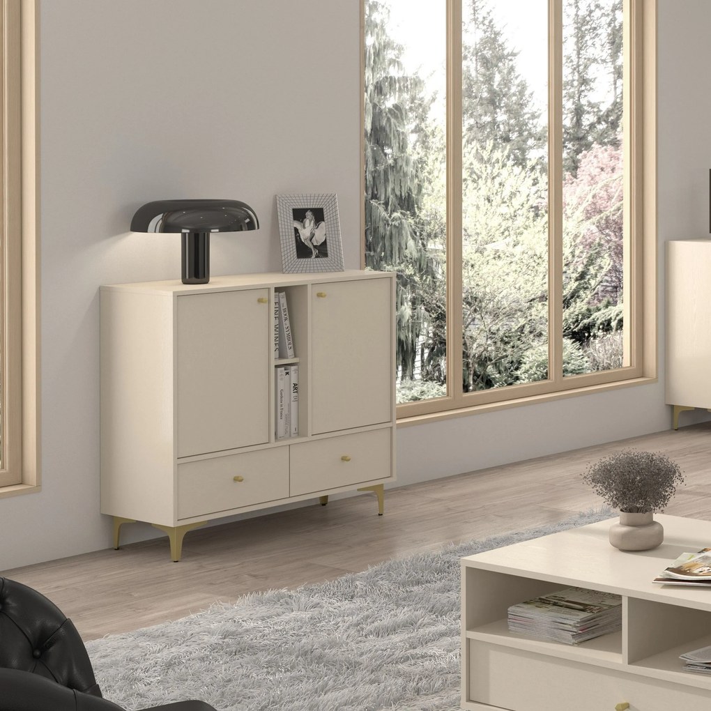 Komoda TORINO 100 cm do Salonu Sypialni Odcienie beżu