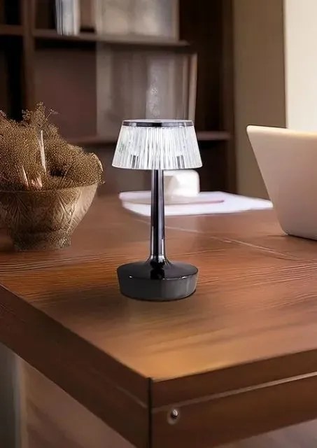 Czarna lampa stołowa led L6-A08