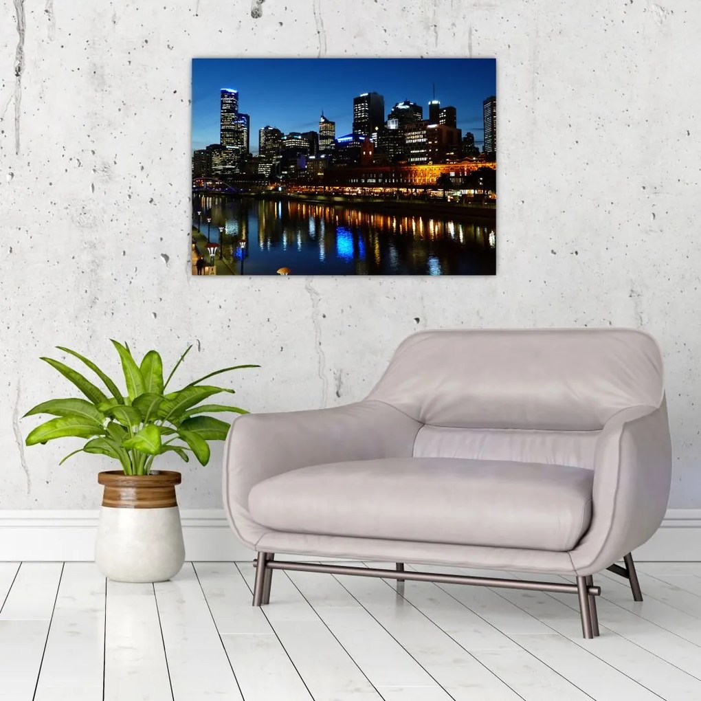 Obraz nocy w Melbourne (70x50 cm)