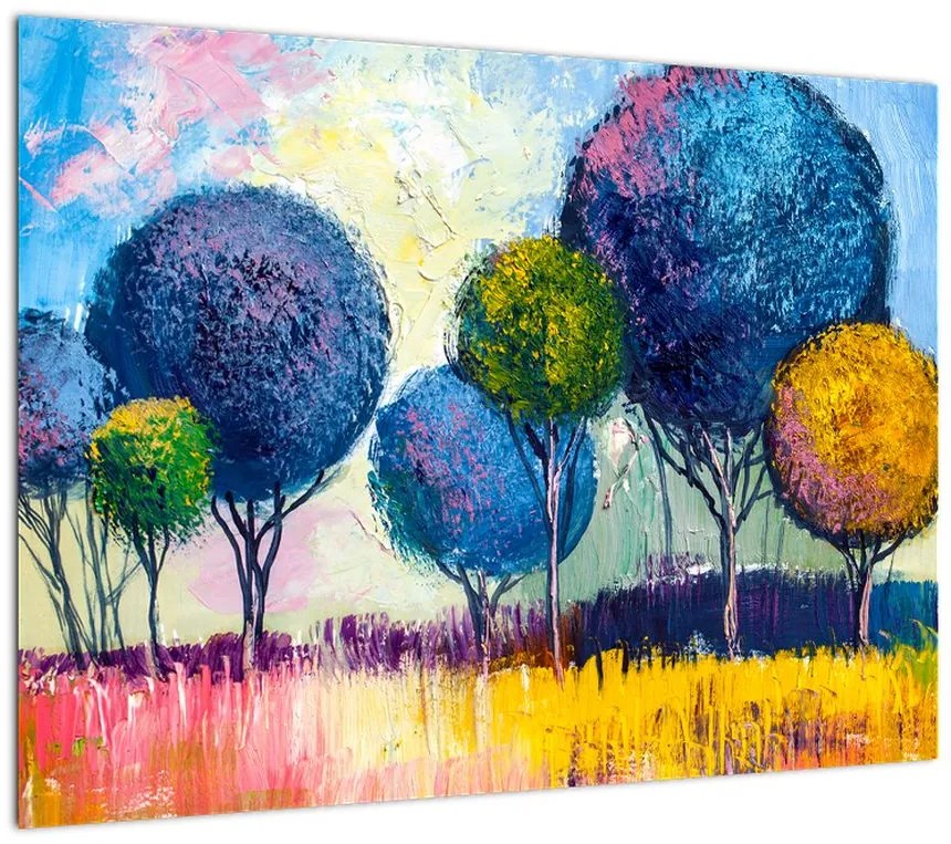 Obraz drzew kopułowych, obraz olejny (70x50 cm)