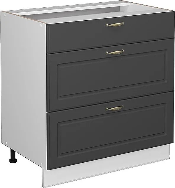 Szafka dolna do kuchni antracytowo-złoty 80x51.6x82 fame-line