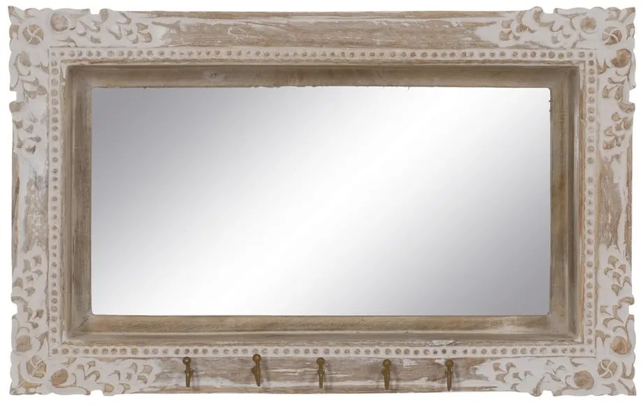 Lustro ścienne z drewnianą ramą 61x38 cm – Ixia