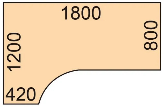 Narożne biurko PRIMO WHITE, 180x120 cm, lewe, biały/buk