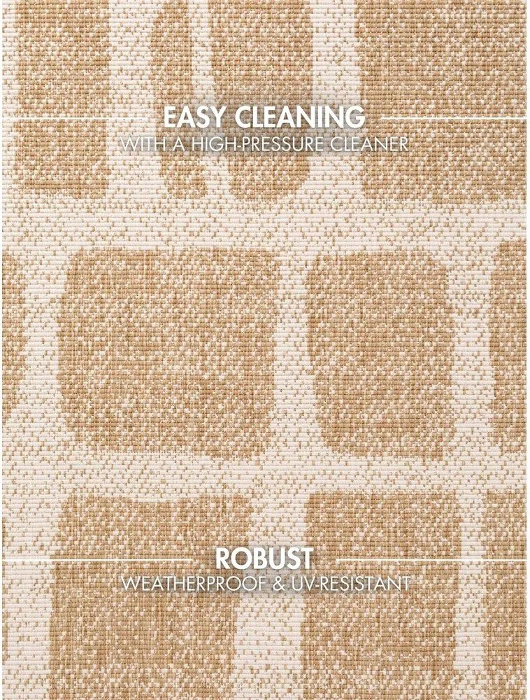 Kremowo-naturalny dywan odpowiedni na zewnątrz 120x170 cm Haringey Ruskin – Ted Baker