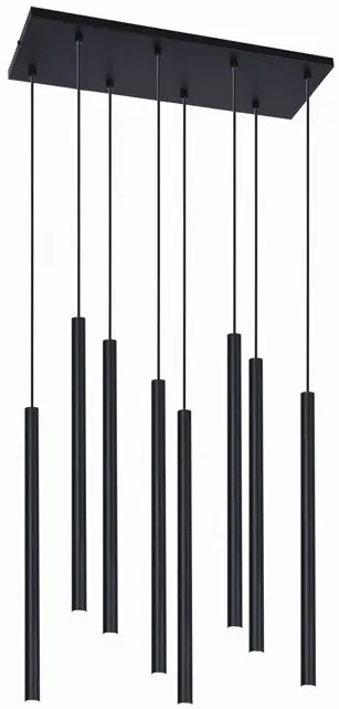 Czarna lampa wisząca nad stół 8 sopli - 4X S813 C3-G76