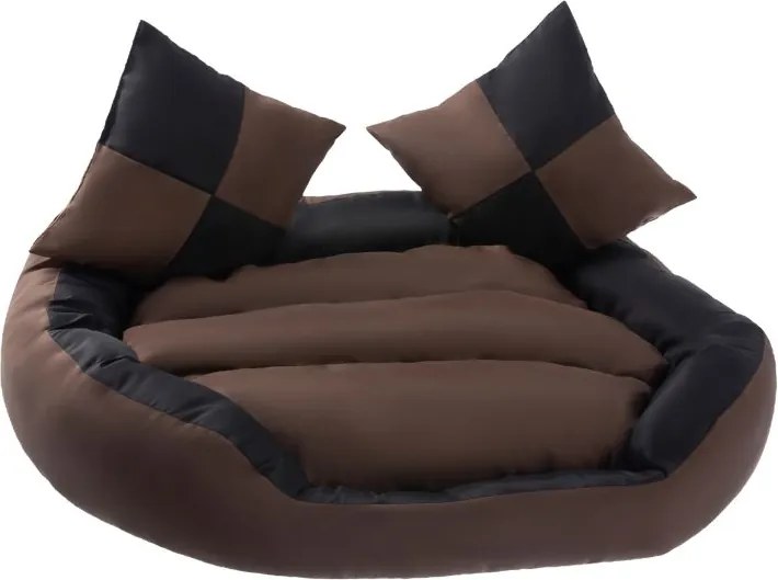 Petstuff Legowisko dla psa , czarno-brązowe,110 x 80 x 23 cm