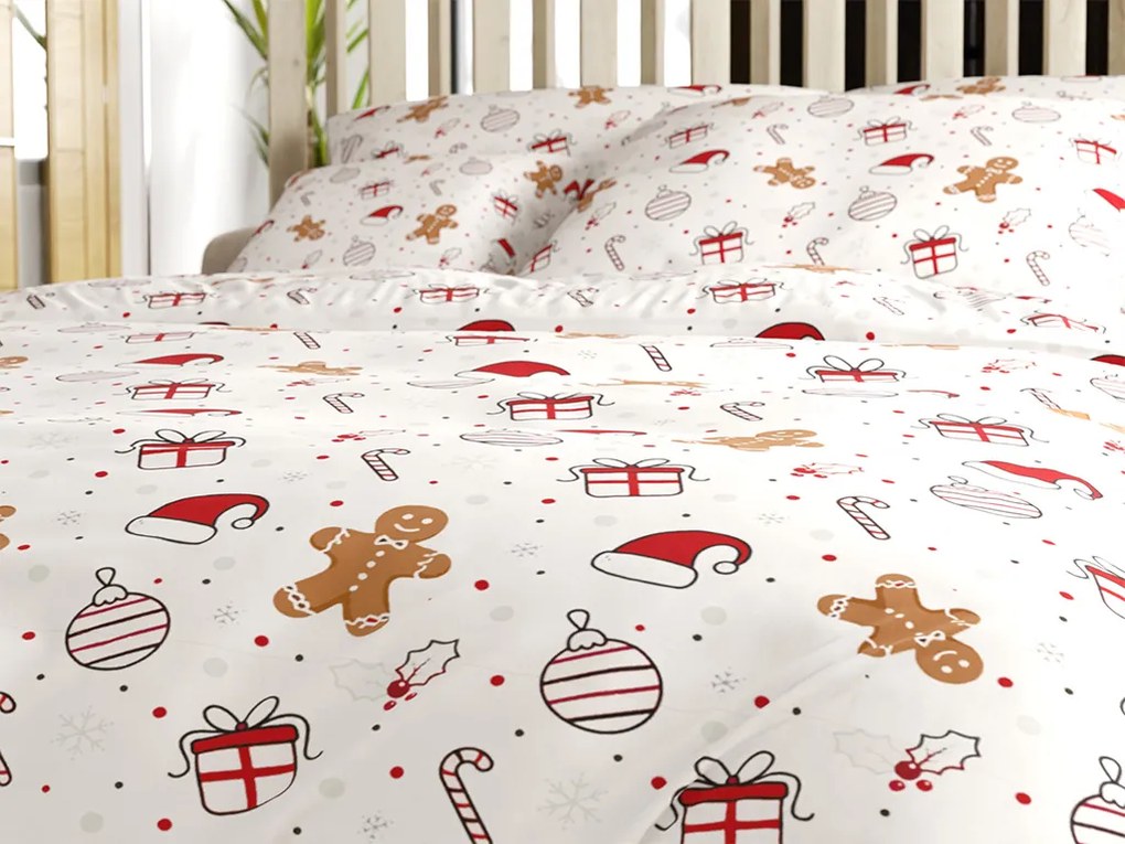 PrzytulneMieszkanie.pl PrzytulneMieszkanie.pl Bawełniana pościel GINGER JOY biała Rozmiar pościeli: 70 x 90 cm | 140 x 200 cm