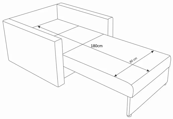 Sofa Amerykanka Czarny Szary + Bernis 2X