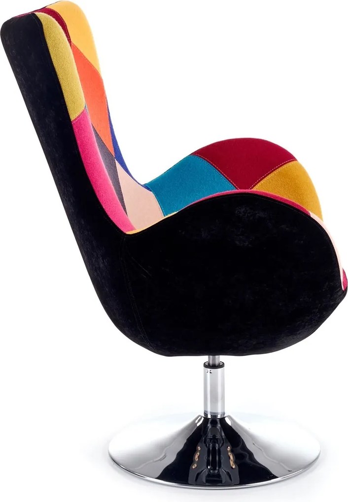 Elegancki fotel wypoczynkowy do salonu Butterfly Patchwork