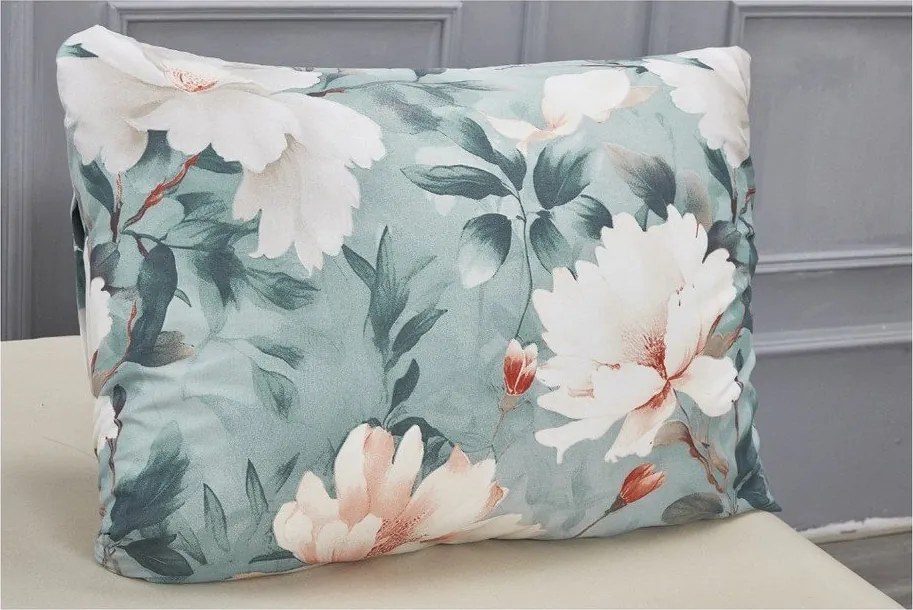 Turkusowa pościel jednoosobowa z mikrosatyny 3-częściowa 140x200 cm Selma – My House