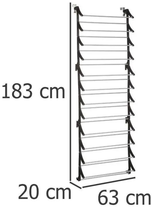 Wieszak na buty, organizer zawieszany na drzwi, 183 x 63 x 20 cm