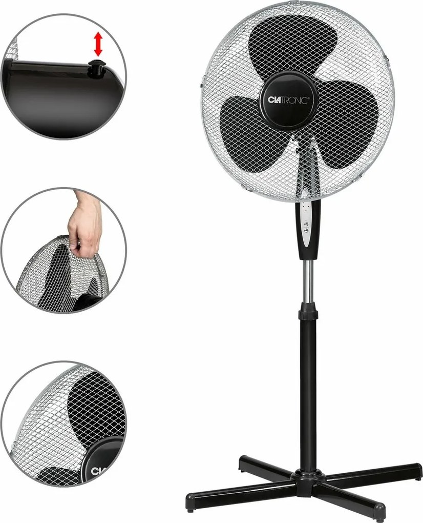 Clatronic VL 3741 wentylator stojący z pilotem zdalnego sterowania