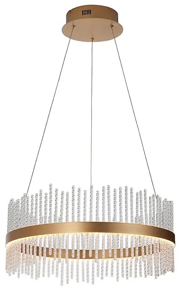 Endon 107671 - LED Żyrandol ściemnialny na lince ADRIEL LED/41W/230V 3000K złoty/przezroczysty