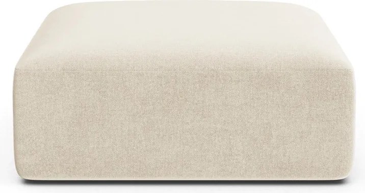 Beżowy aksamitny podnóżek Campi – Cosmopolitan Design