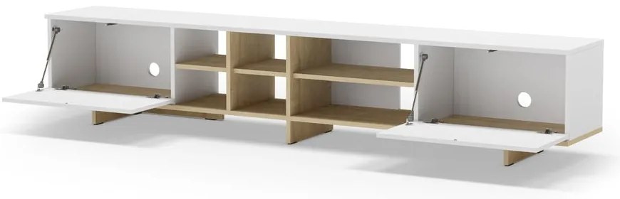 Biała szafka pod TV 230x44 cm Cequoia – Marckeric