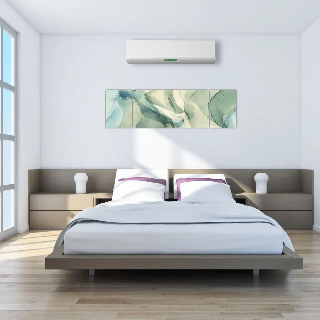 Obraz - Atramentowa abstracja (170x50 cm)