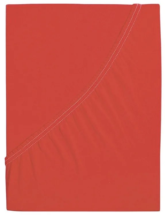 4Home prześcieradło jersey Ideal truskawkowy, 200 x 200 cm