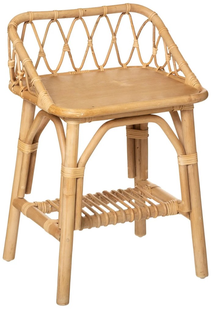 Ozdobna szafka nocna do pokoju dziecięcego, 56 cm, rattanowa