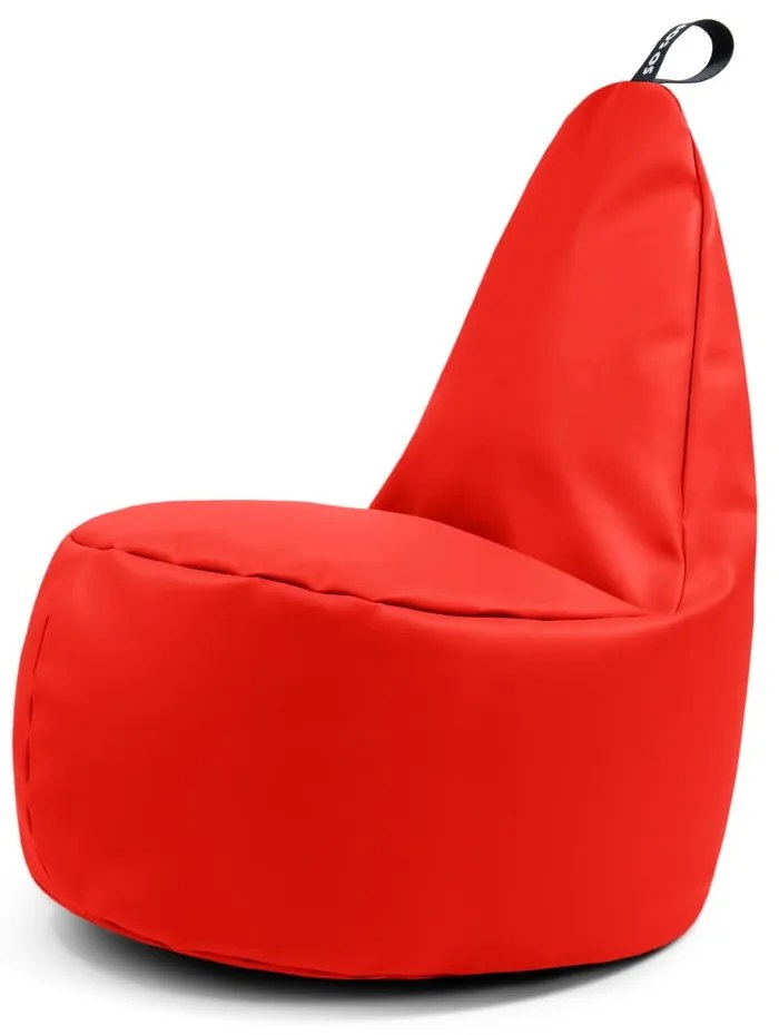 Czerwony worek do siedzenia z imitacji skóry Lull XL – So Soft?