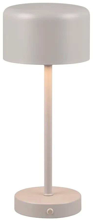Jasnoszara lampa stołowa LED ze ściemniaczem (wys. 30 cm) Jeff – Trio