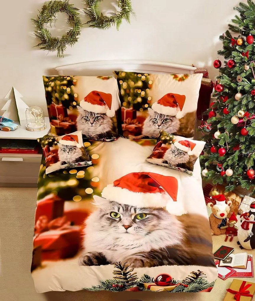 PrzytulneMieszkanie.pl PrzytulneMieszkanie.pl 3D Bawełniana pościel MAGIC PAWS kolorowa + poszewka na poduszkę 40x50 cm gratis Rozmiar pościeli: 70 x 90 cm | 140 x 200 cm
